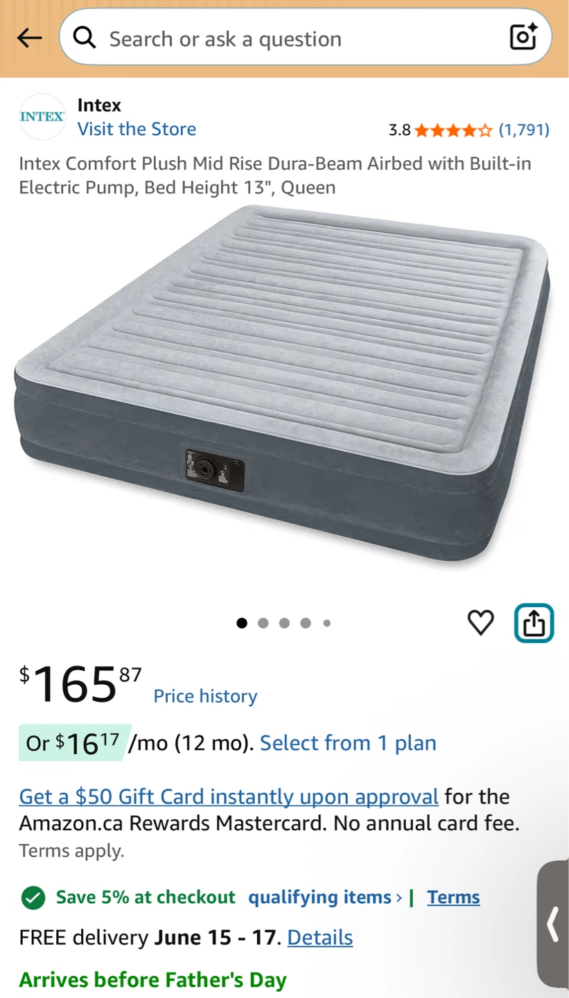 Intex Comfort Queen Airbed with Built-in Pump - photo 3