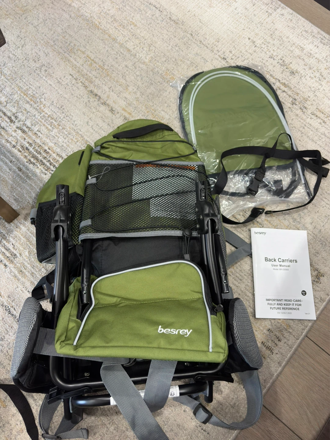 Besrey Baby Backpack Carrier - Army Green - photo 5