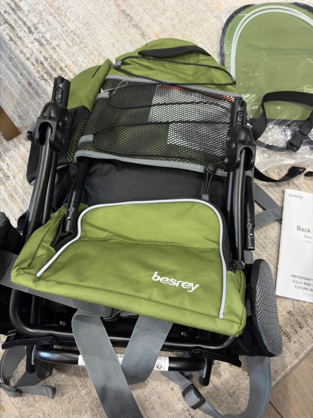 Besrey Baby Backpack Carrier - Army Green - photo 4