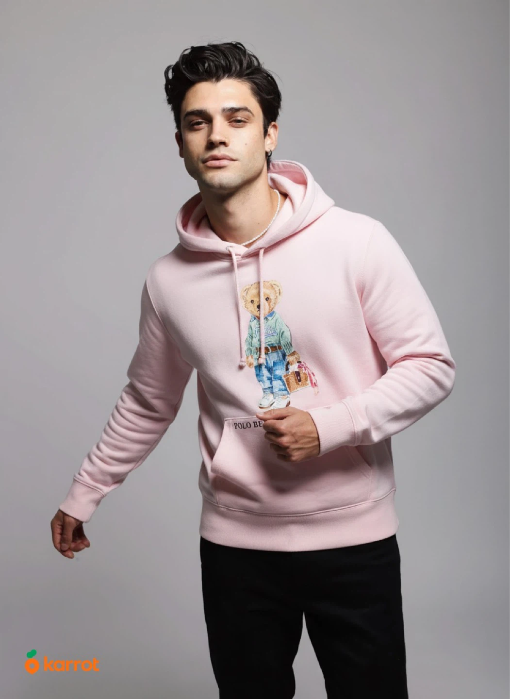 Ralph Lauren Polo Bear Pink Hoodie
