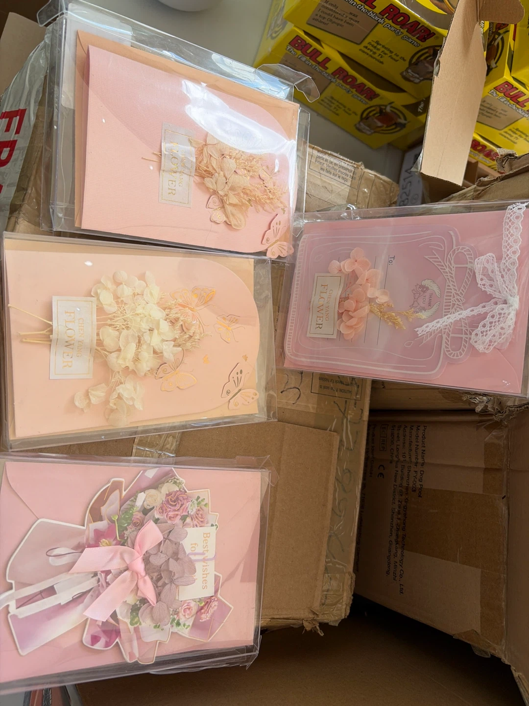 Dried Flower Greeting Cards Set