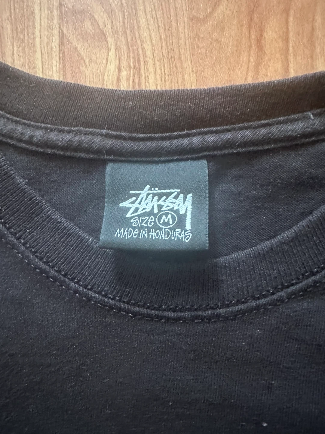 Stüssy Black T-Shirt - Size Medium - photo 2