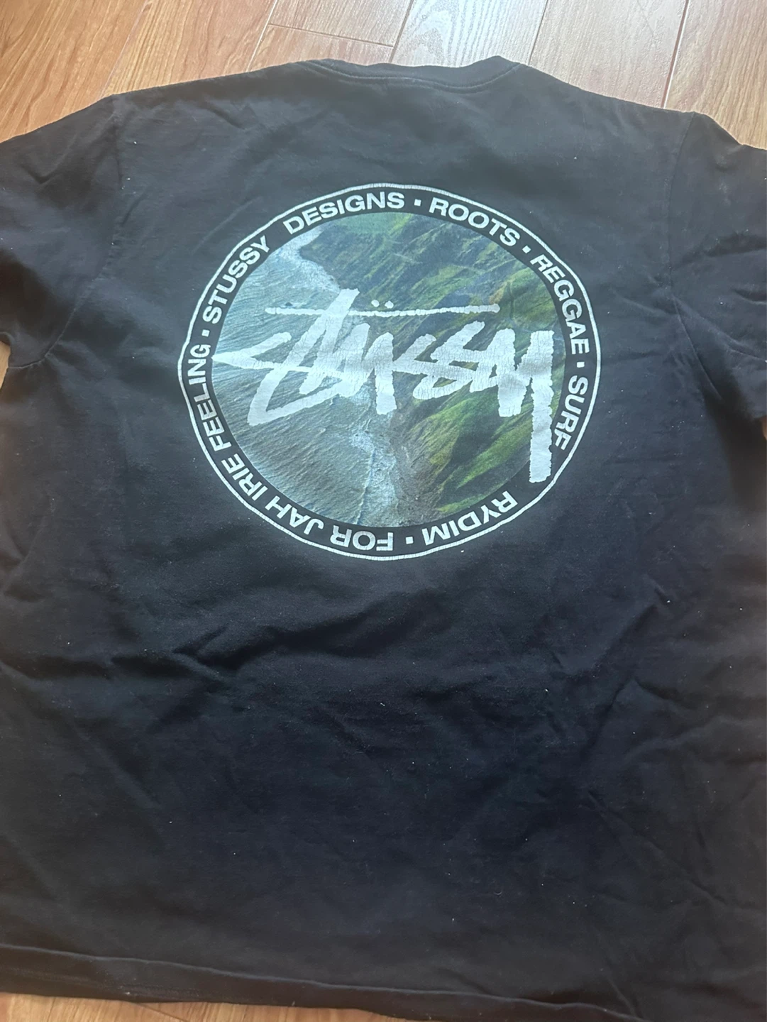 Stüssy Black T-Shirt - Size Medium - photo 3
