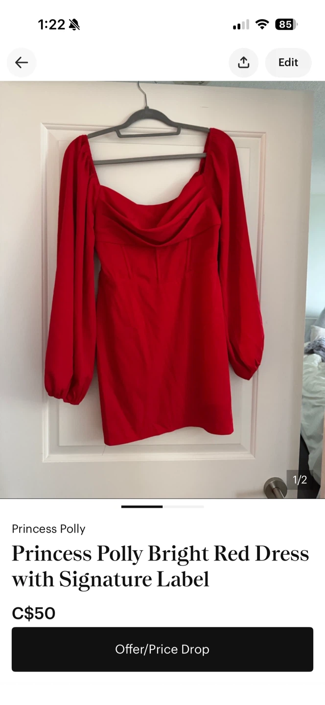 Princess Polly Bright Red Dress