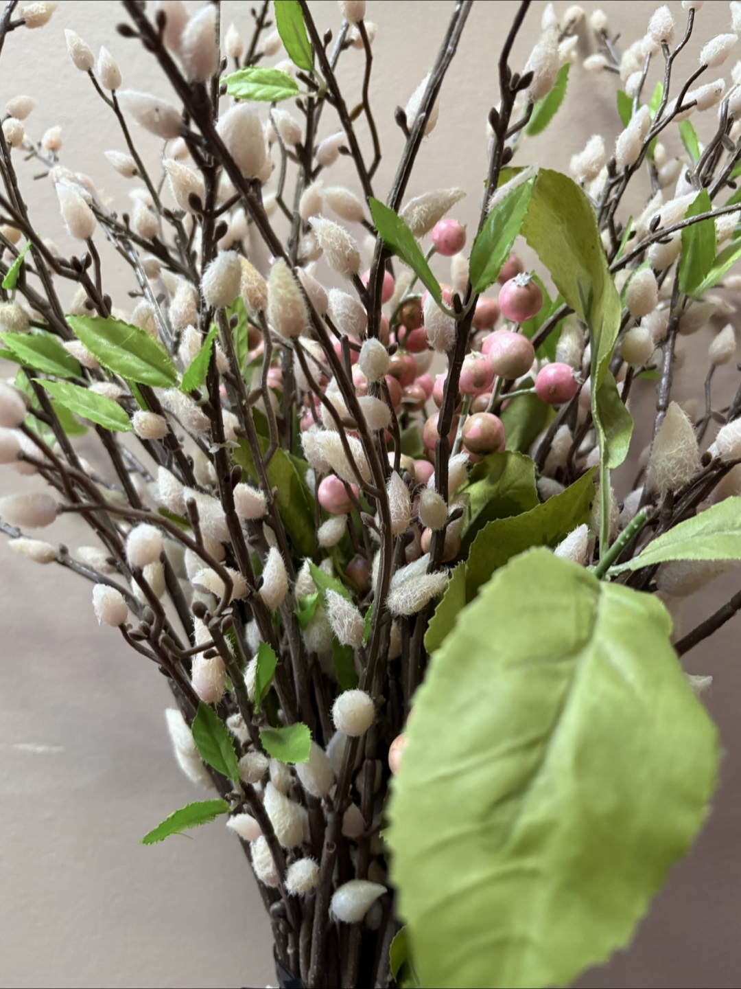 Faux Pussy Willow and Berry Stems Bouquet 💐 - photo 3