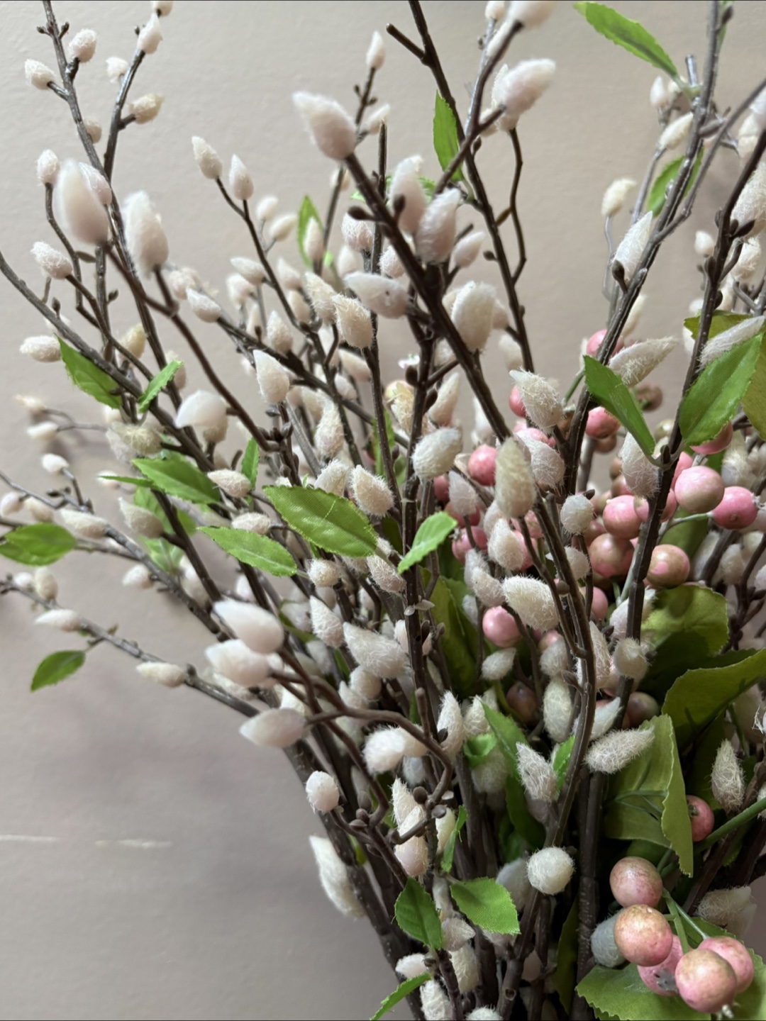 Faux Pussy Willow and Berry Stems Bouquet 💐 - photo 4