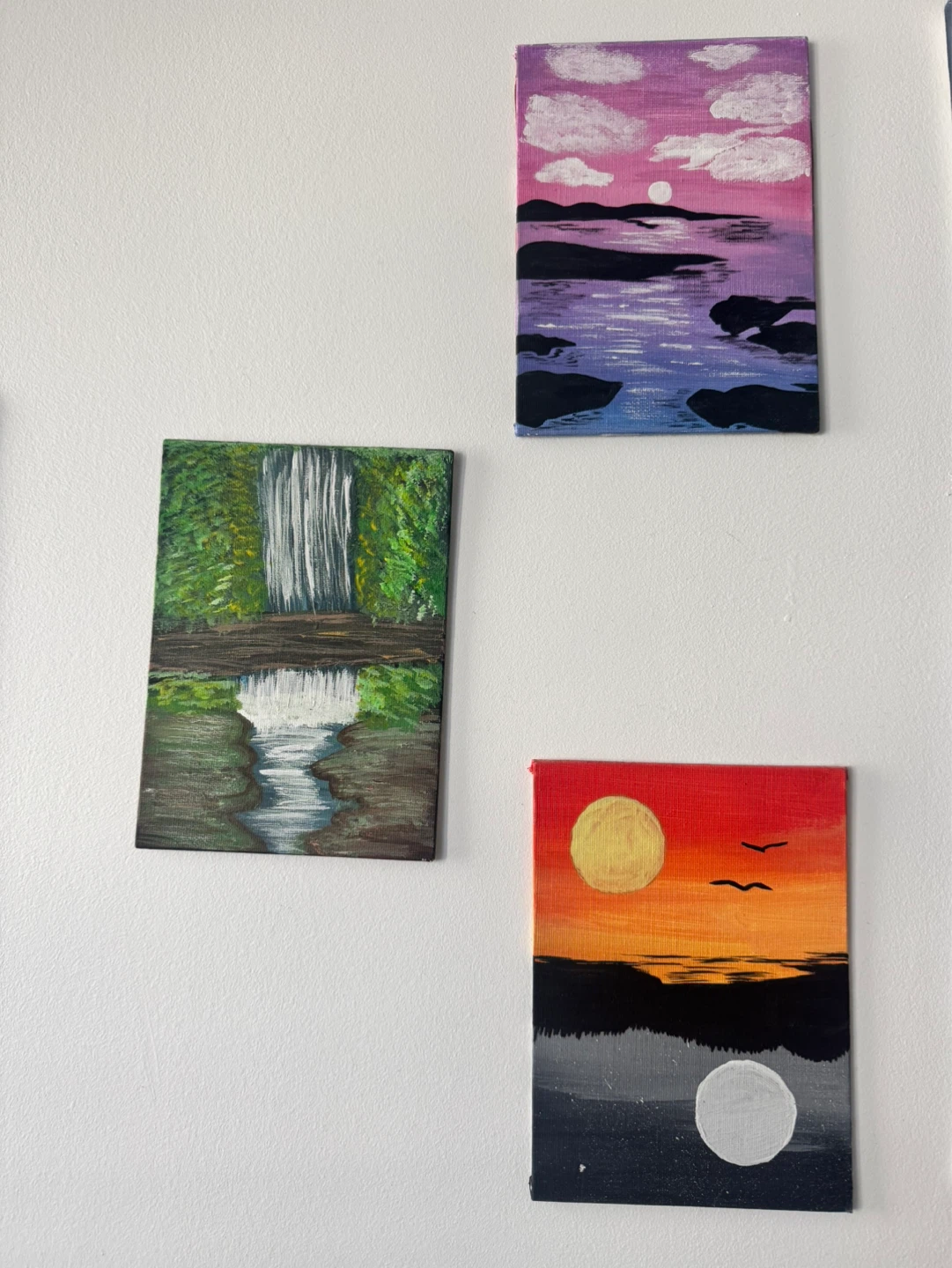 Set of 3 Small Canvas Paintings