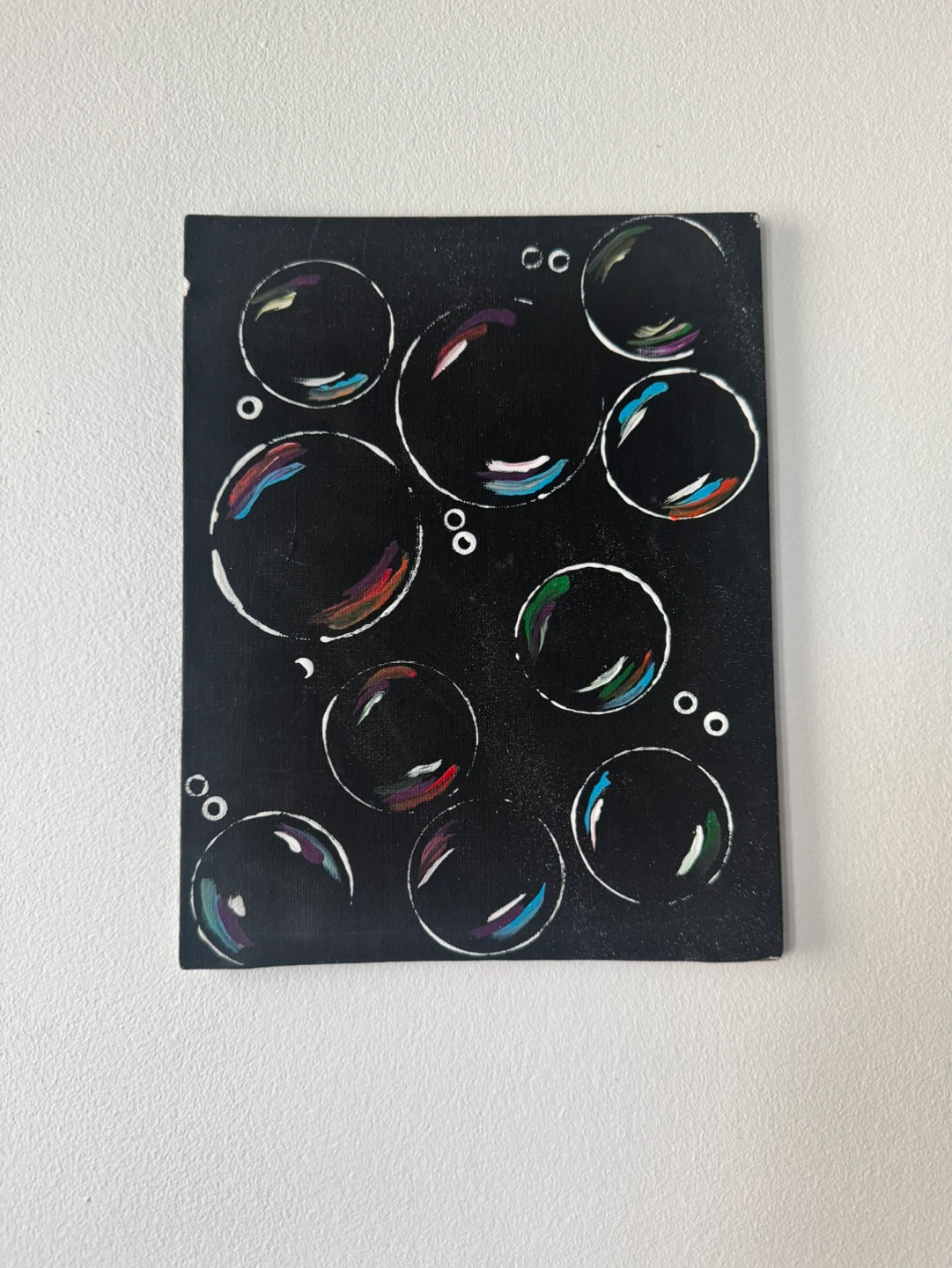 Hand-painted Bubble Art Canvas