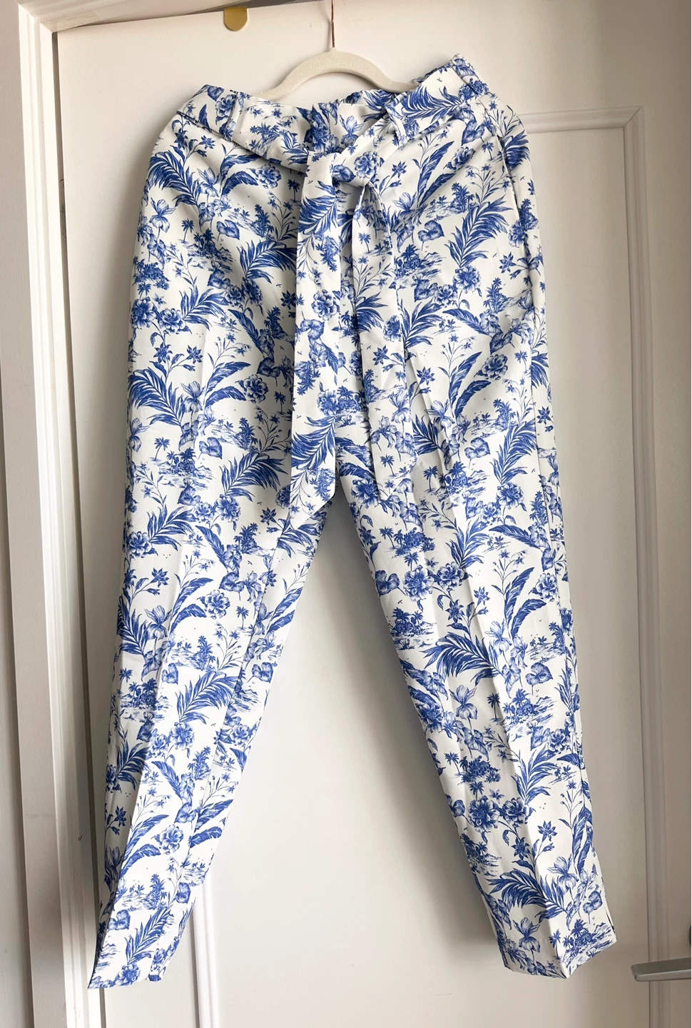 MNG Blue and White Floral Pants