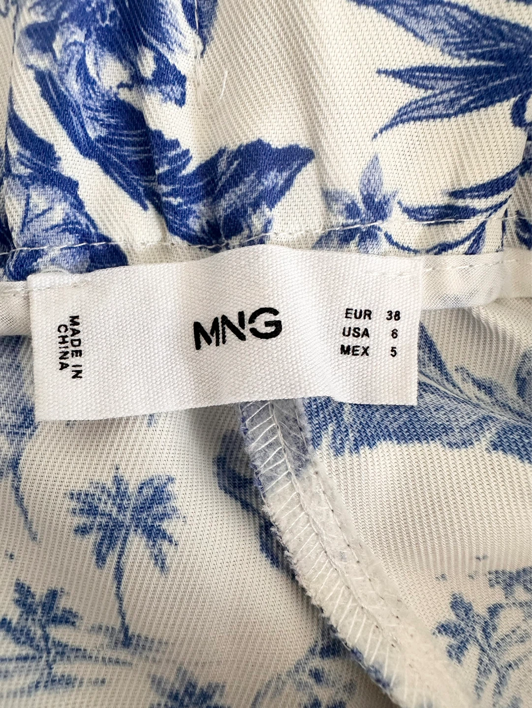 MNG Blue and White Floral Pants - photo 3
