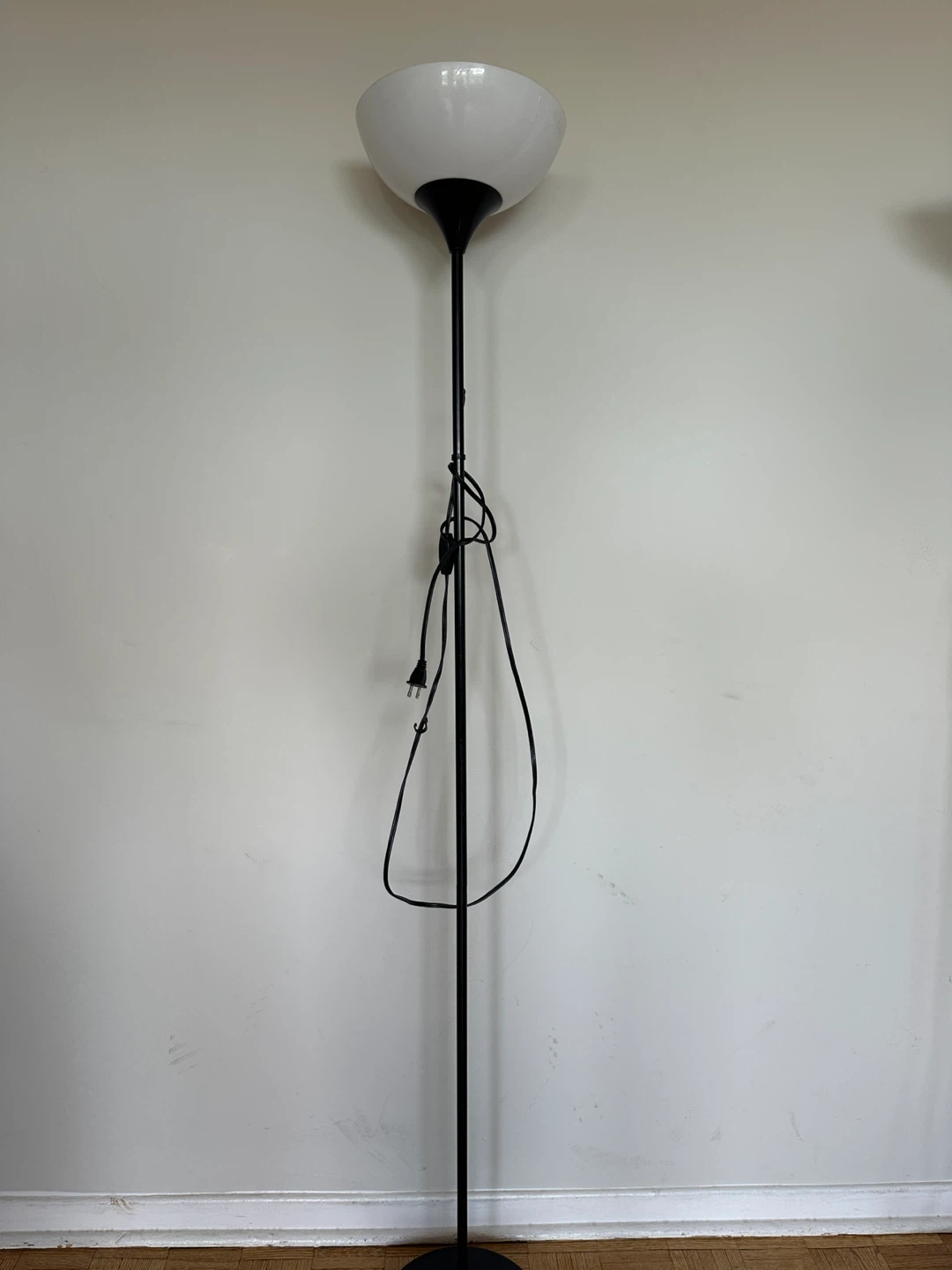 Black Floor Lamp with White Shade - photo 2