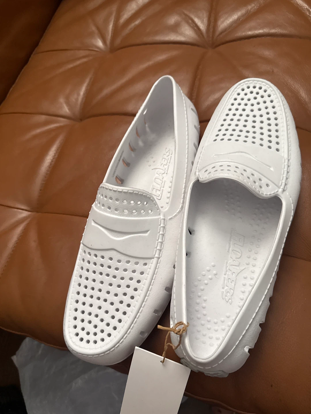 Floafers White Loafers Size 12 - photo 2