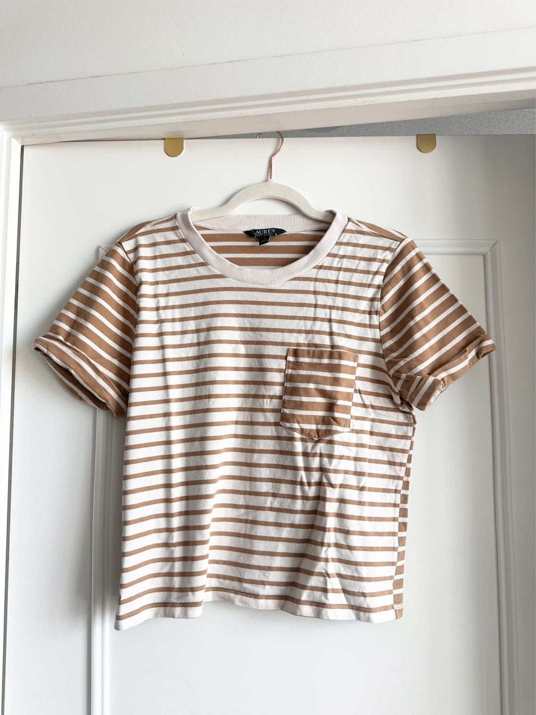 Lauren Ralph Lauren Striped Pocket T-Shirt
