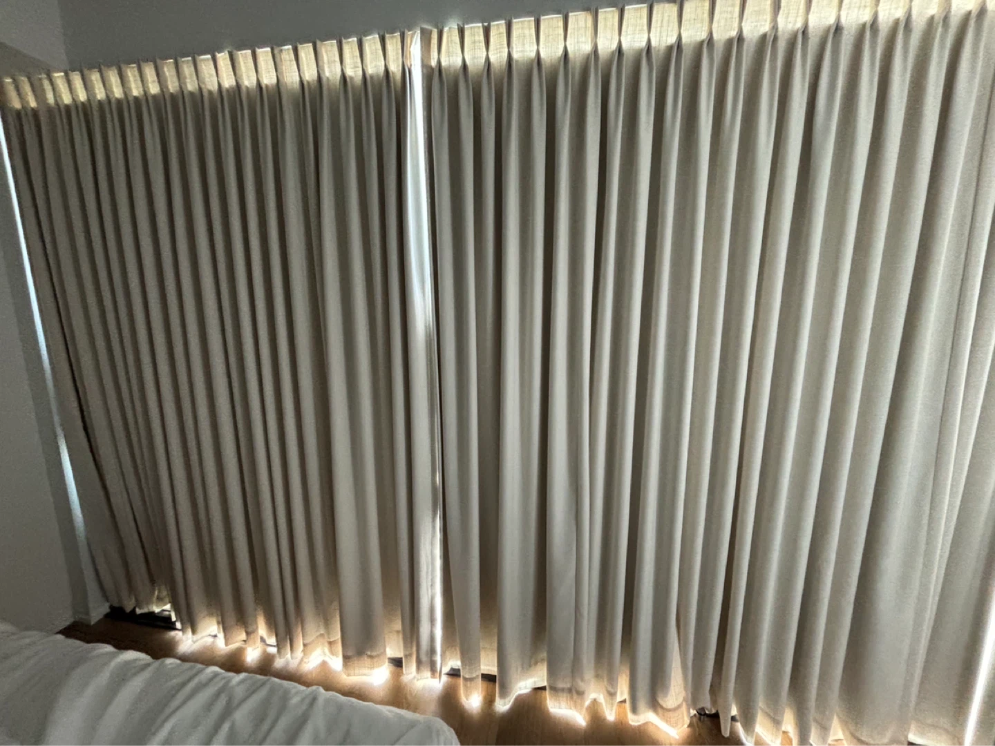 Light Beige Linen Chest Curtains