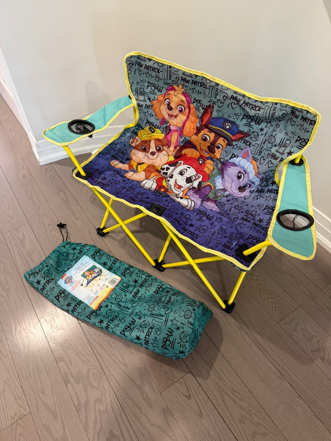 Paw Patrol Kids Folding Camp Chair with Cup Holders