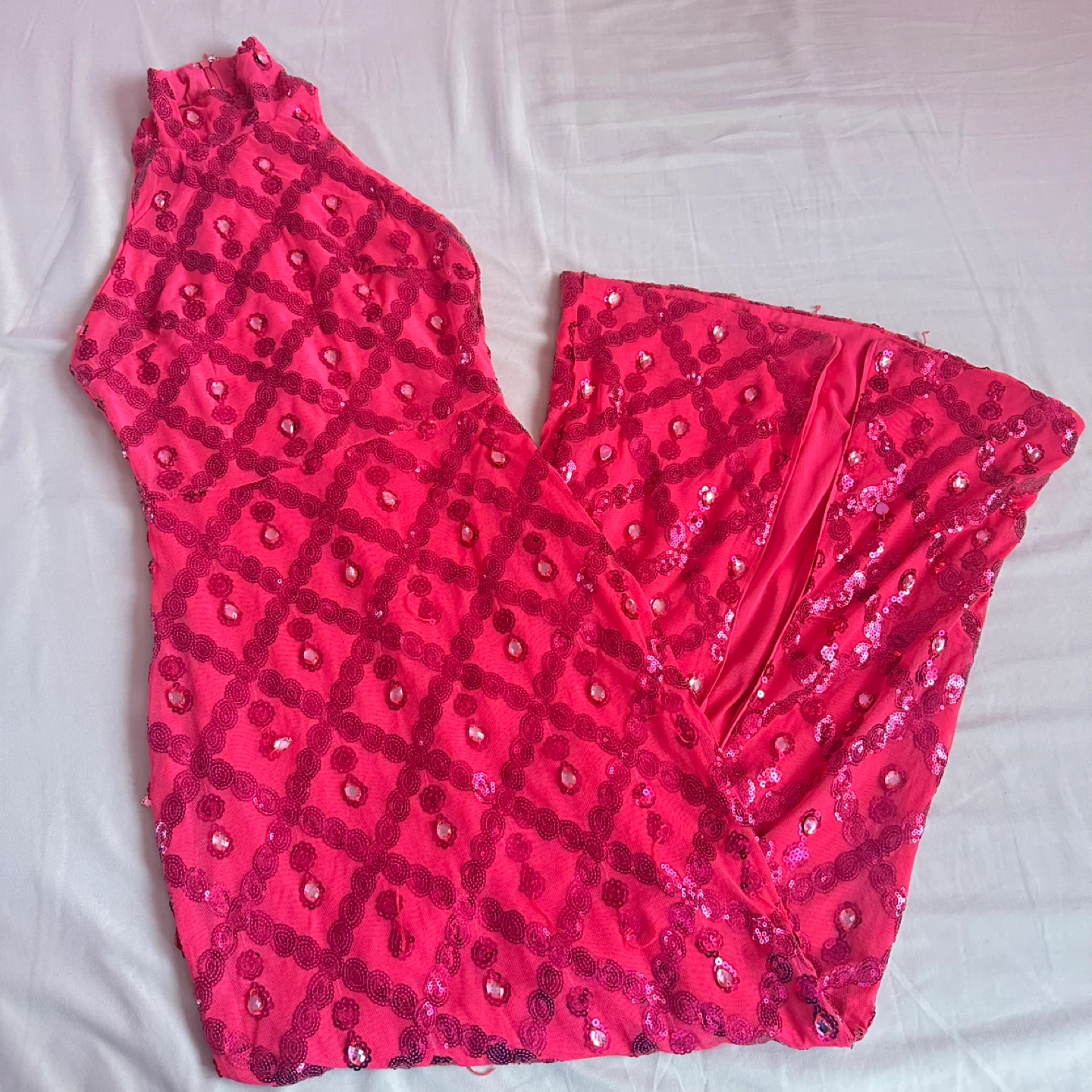 Sequin Gem Francesca Embellished Mock Neck Gown XS - photo 5