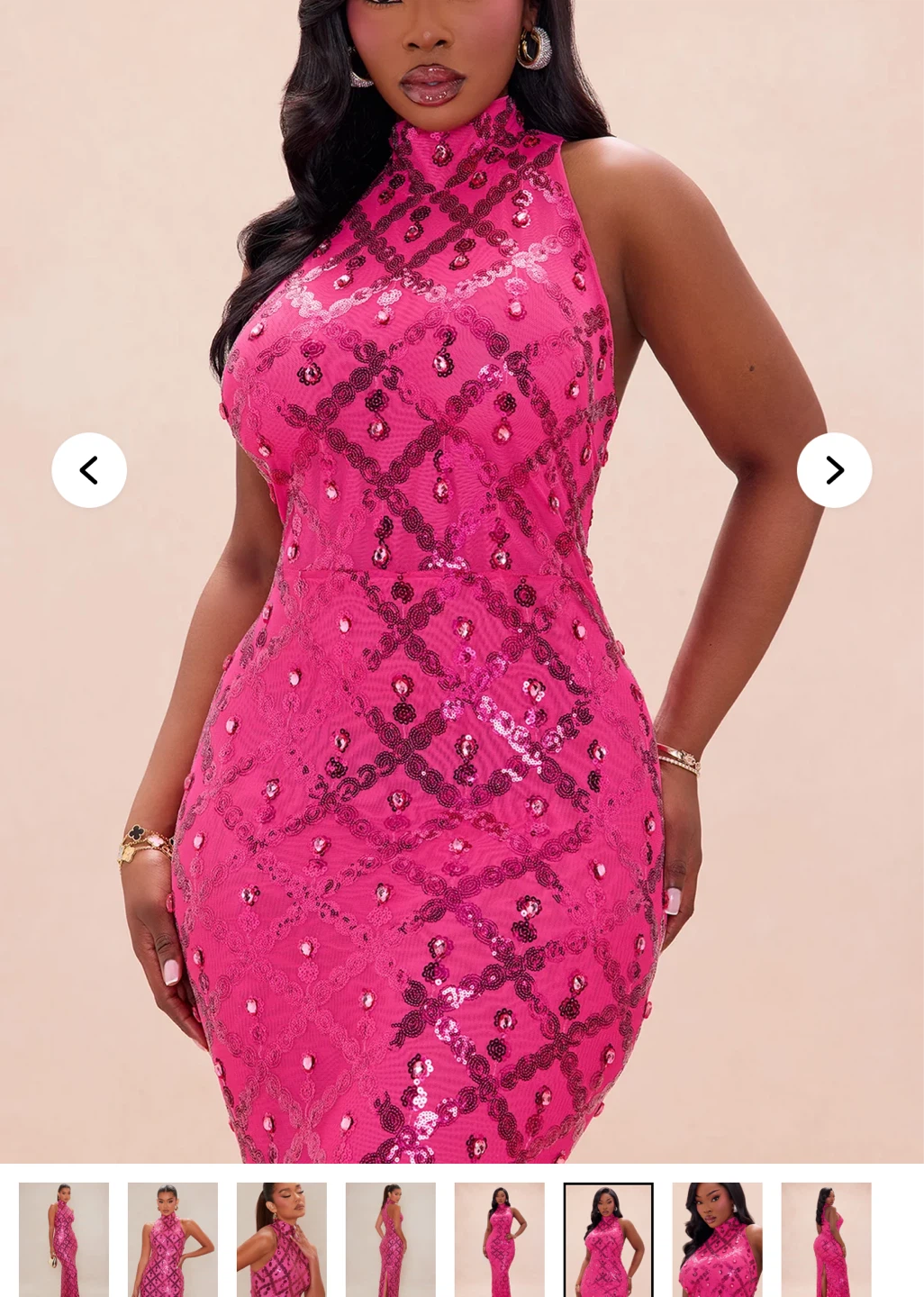 Sequin Gem Francesca Embellished Mock Neck Gown XS - photo 4