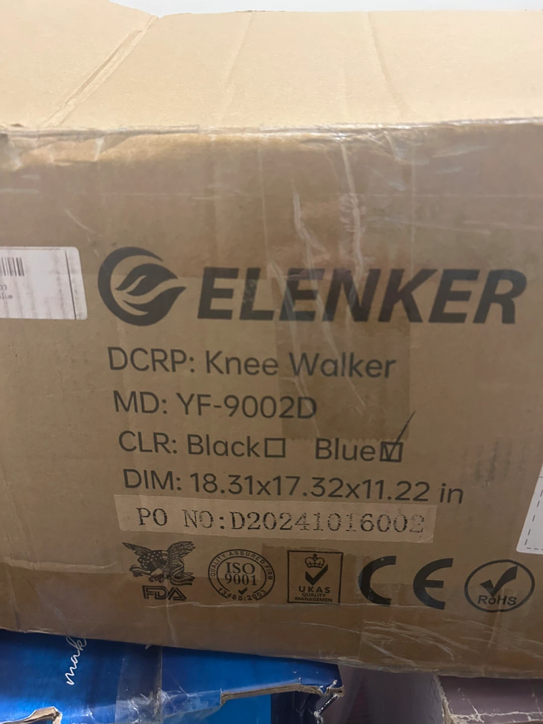 ELENKER DCRP Knee Walker MD: YF-9002D Blue - photo 2