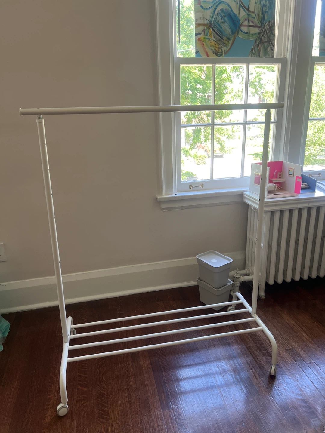 IKEA RIGGA Clothes Rack on Wheels