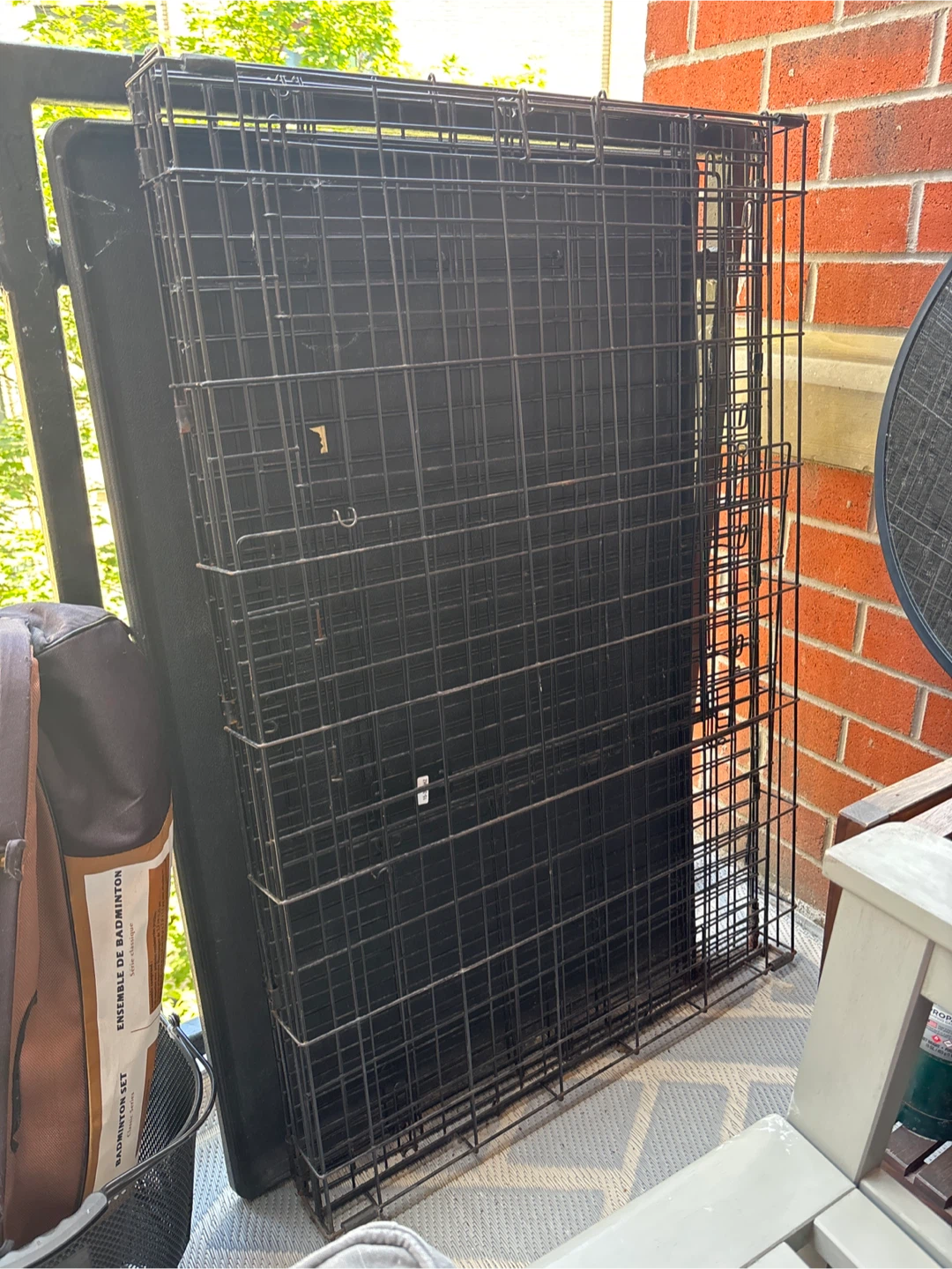 YML 30-Inch Foldable Light Duty Dog Crate - Black