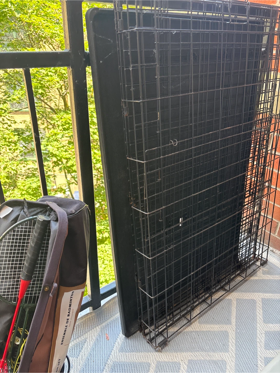 YML 30-Inch Foldable Light Duty Dog Crate - Black - photo 4
