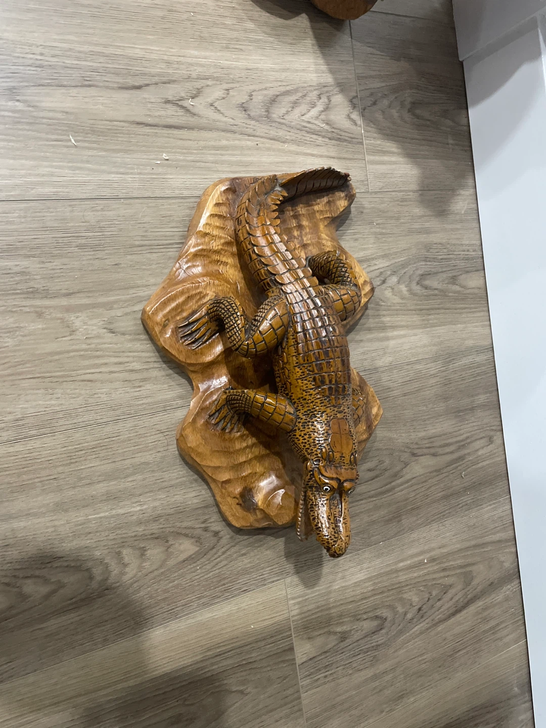 Wooden Carved Alligator Wall Decor - photo 2