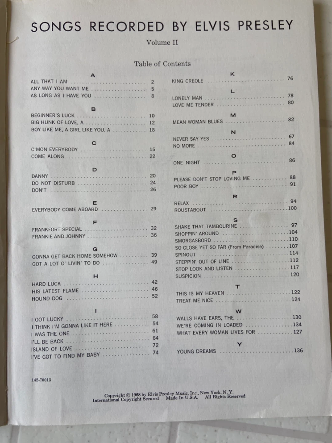 Songs Recorded By Elvis Presley Volume Two Sheet Music Book - photo 2