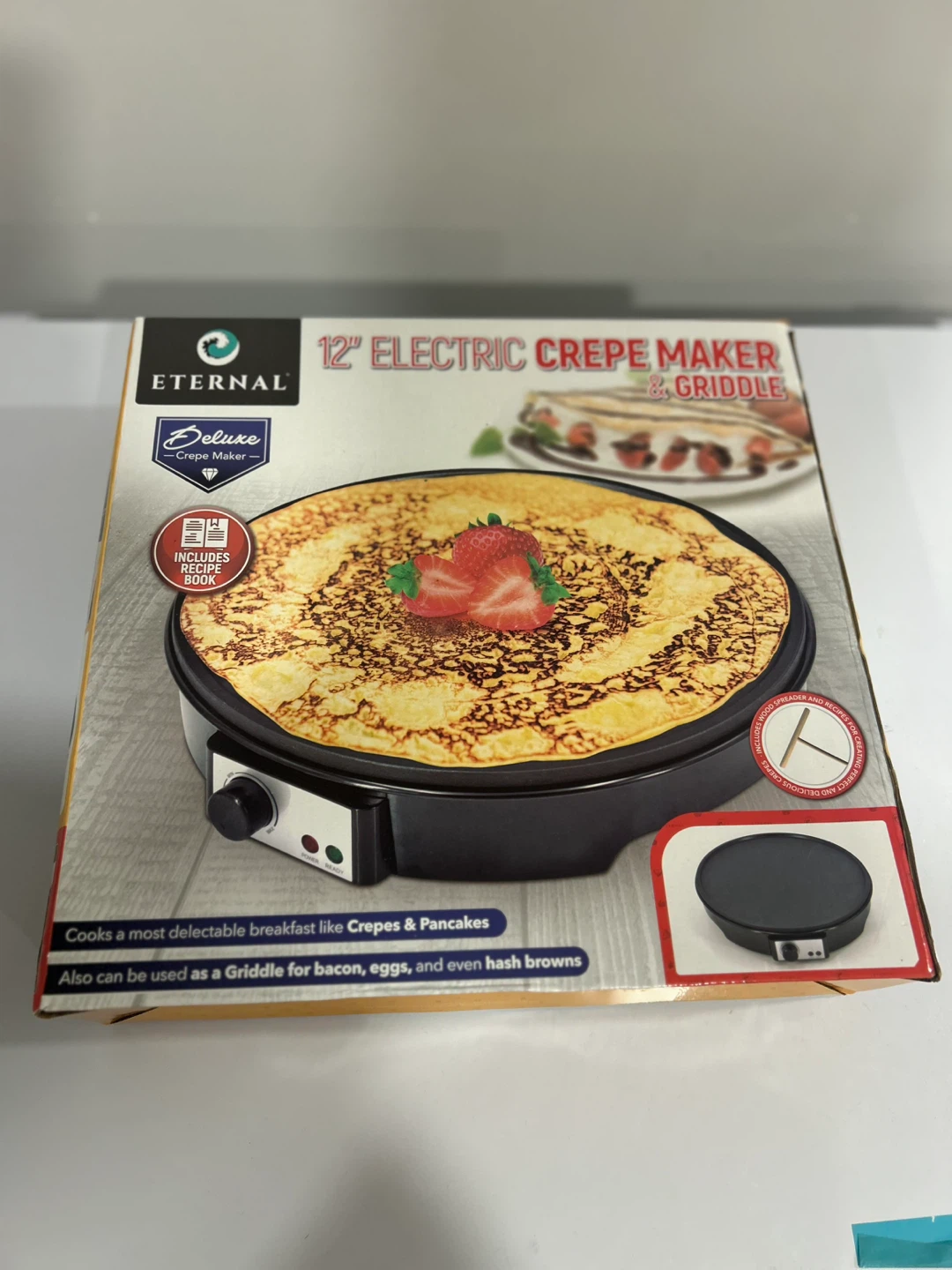 Eternal 12" Electric Crepe Maker & Griddle