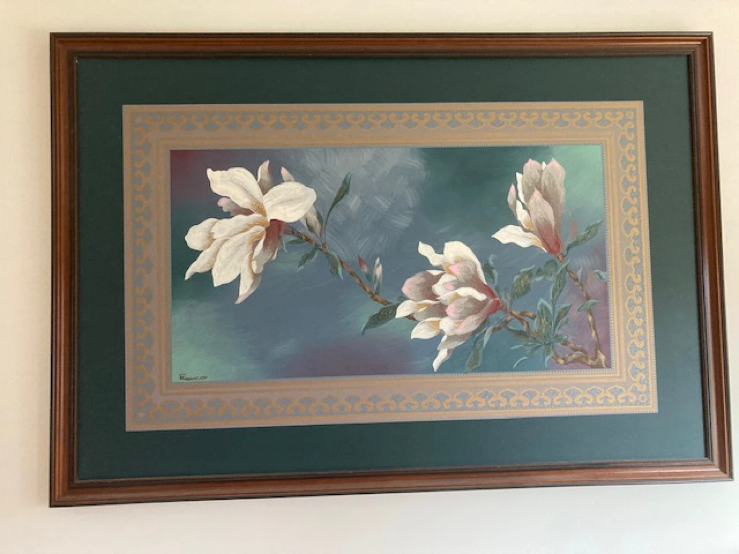 Large Framed Floral Art Print