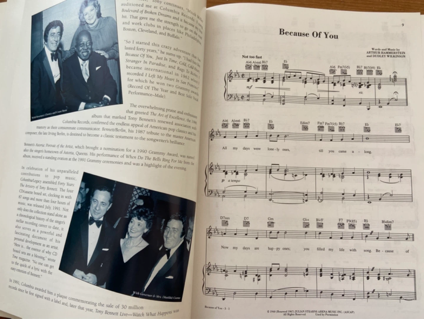 The Tony Bennett Songbook Sheet Music Book - photo 3