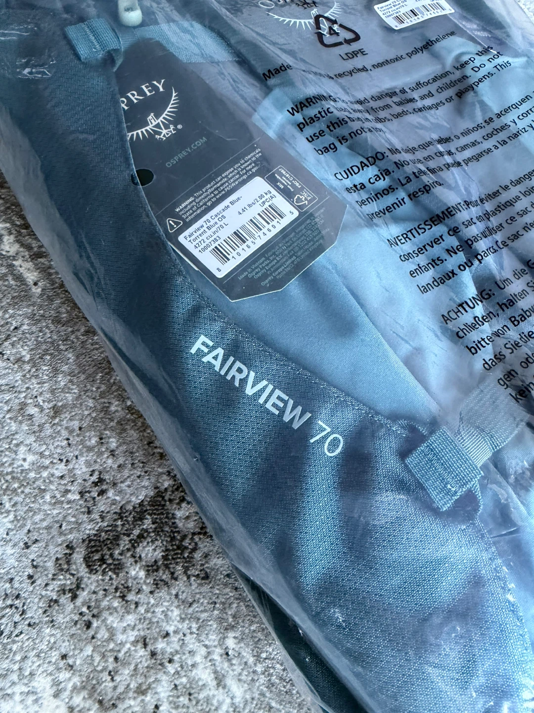 Brand New!! Osprey Fairview 70 Travel Pack - Cascade Blue - photo 5