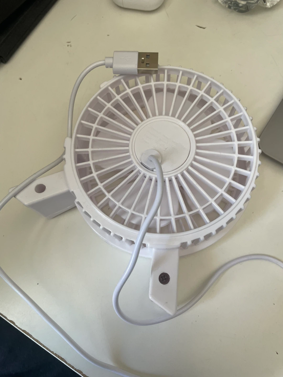 White USB Desk Fan - photo 2