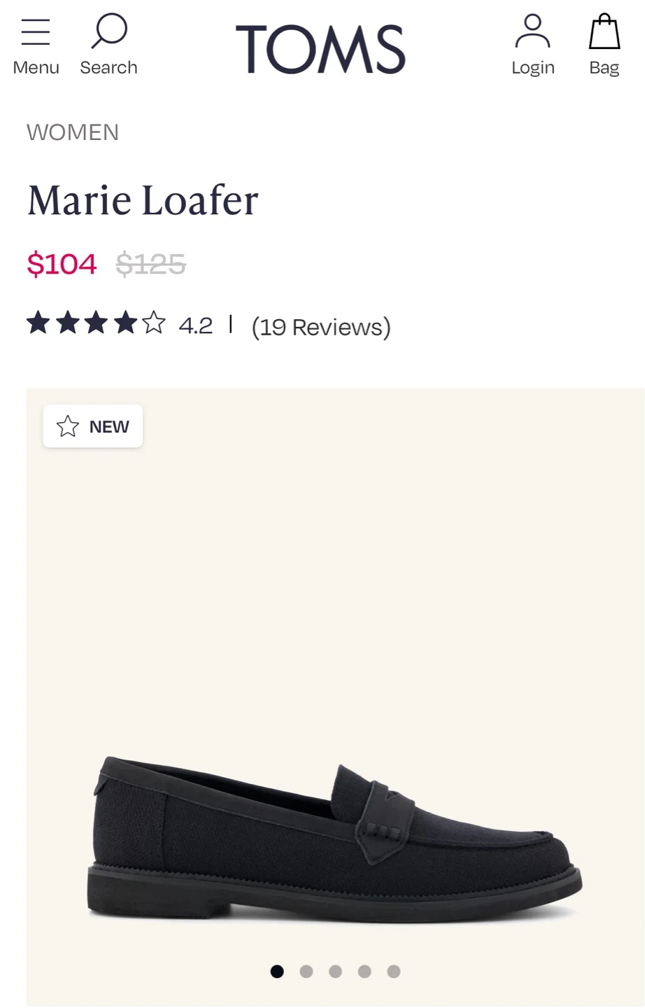 TOMS Marie Loafer Women's Shoes Size 7.5