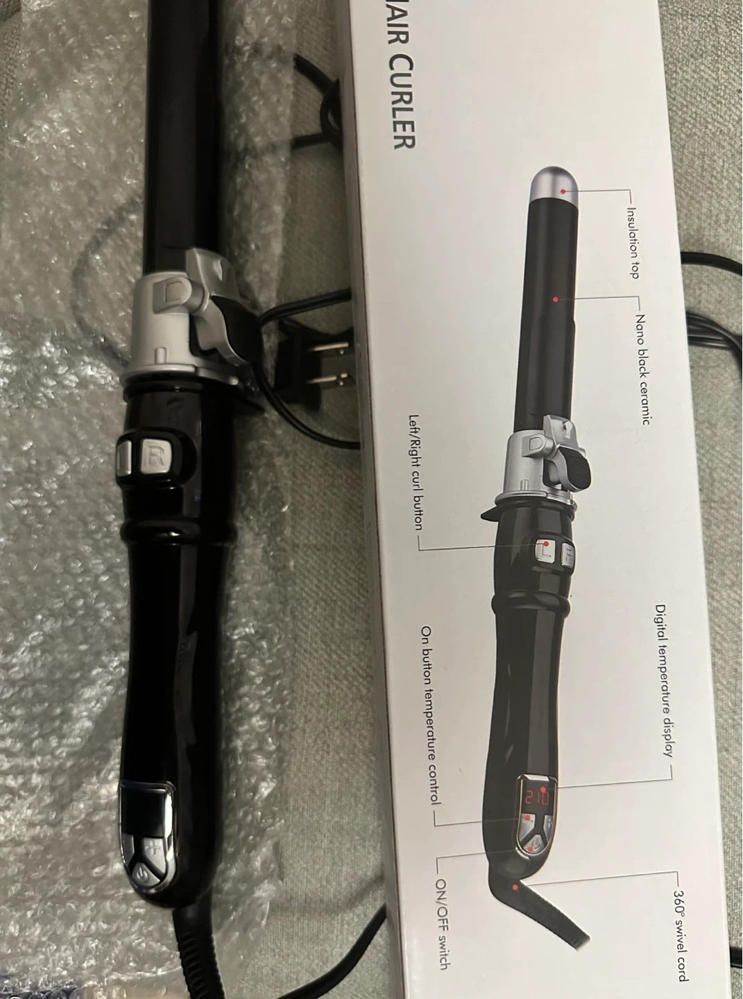 Automatic Hair Curler with Digital Temperature Display - photo 2