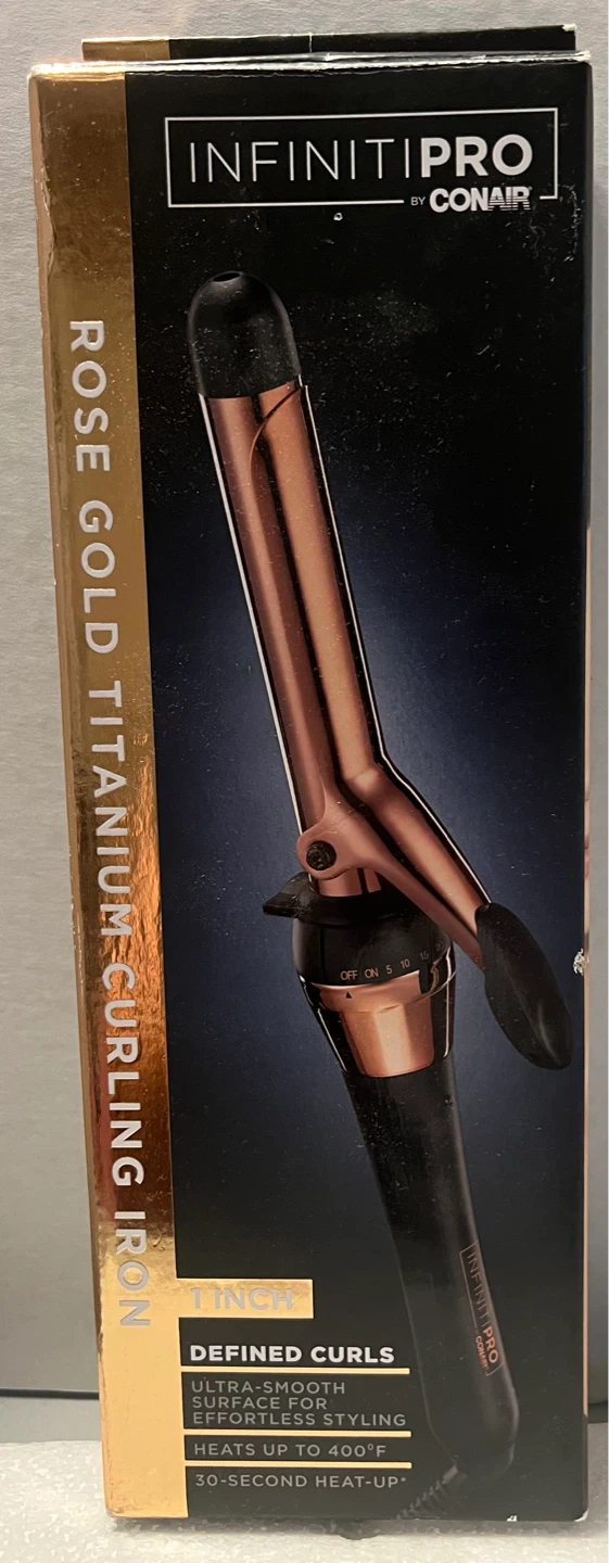 Conair InfinitiPRO 1-Inch Rose Gold Titanium Curling Iron