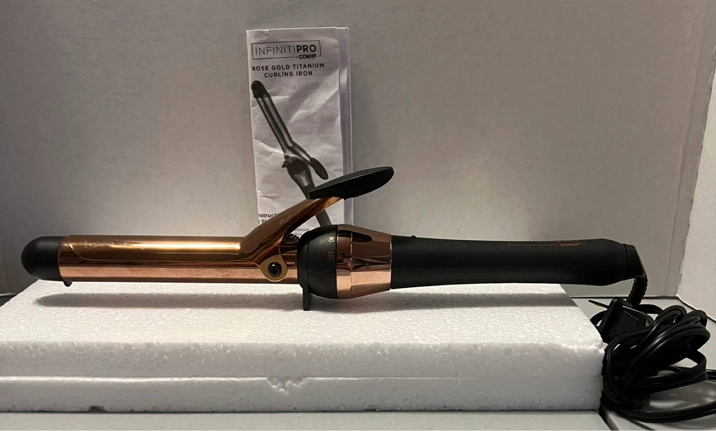 Conair InfinitiPRO 1-Inch Rose Gold Titanium Curling Iron - photo 5