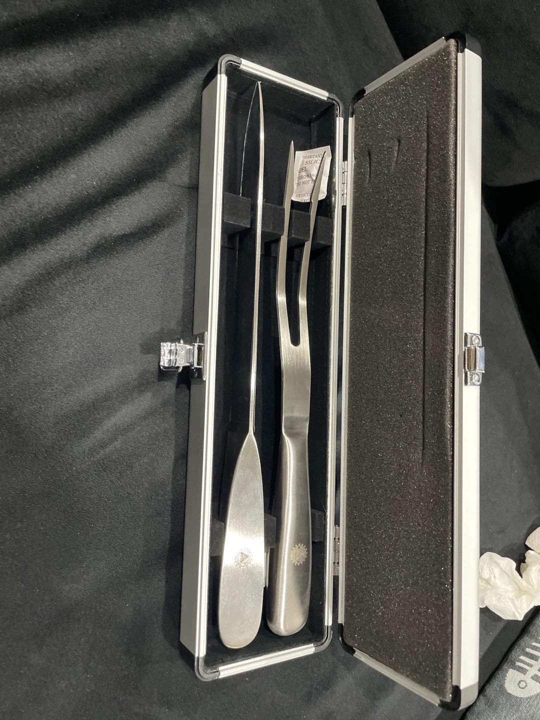 Carving Fork and Knife Set with Case - photo 2