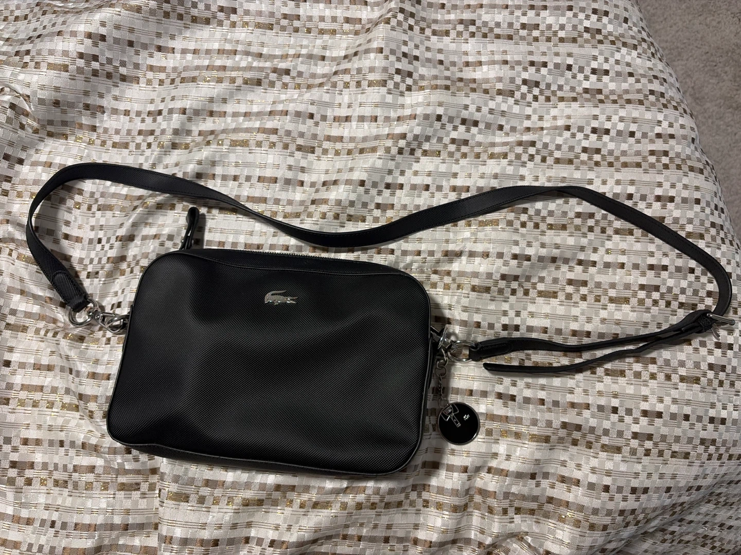 Lacoste Black Crossbody Bag with Charm - photo 3