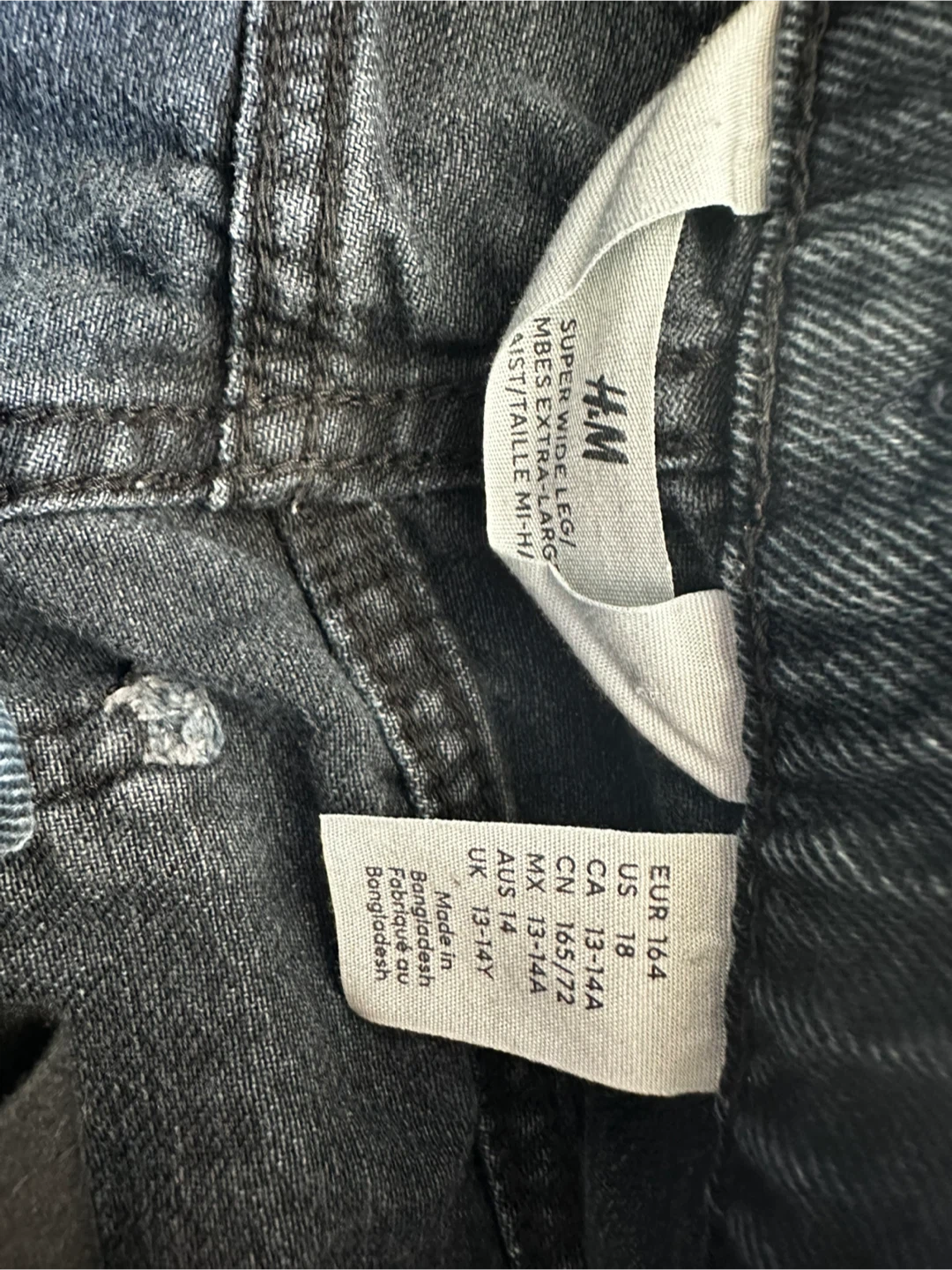 H&M Super Wide Leg Jeans size 13/14 - photo 2