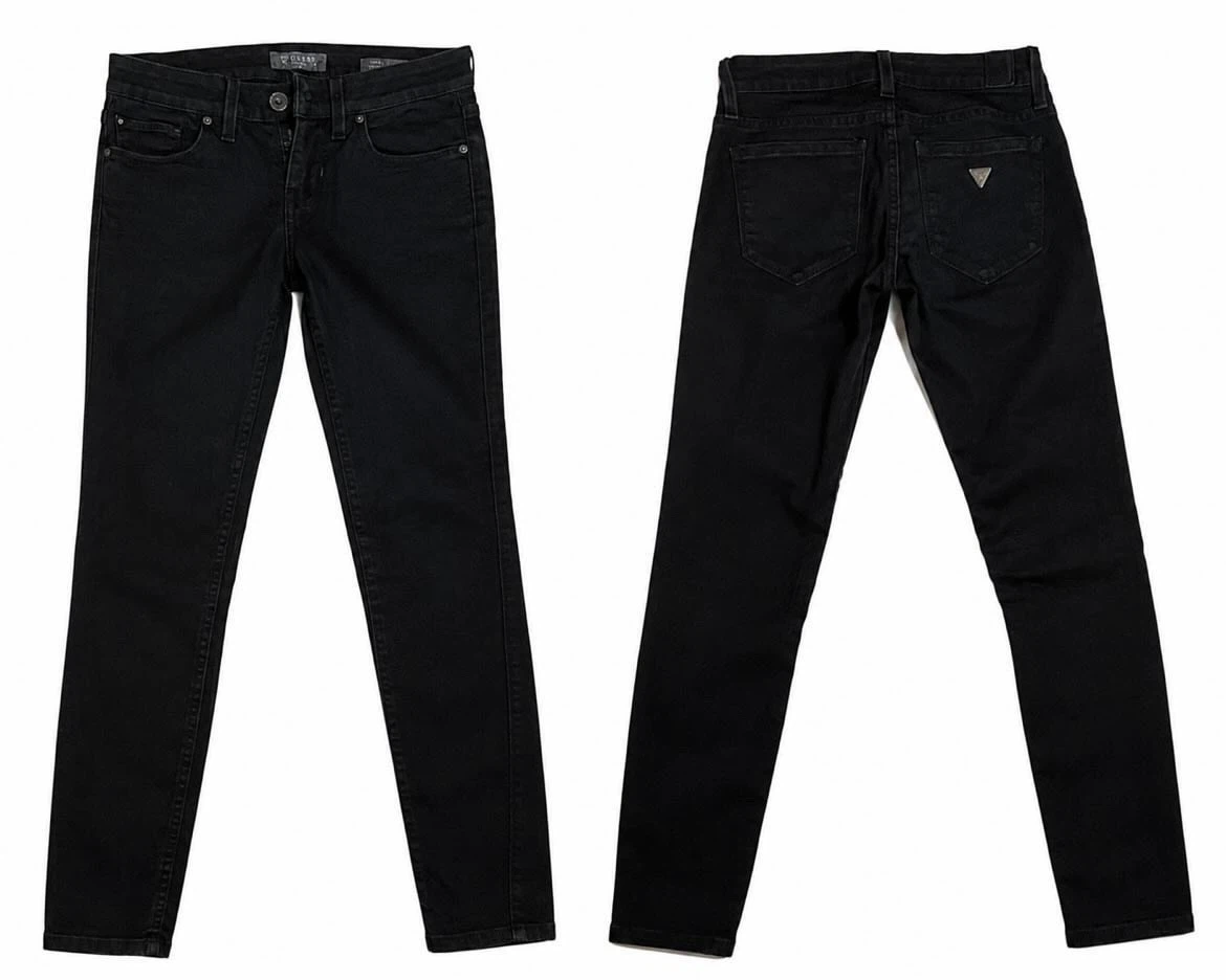 Women’s GUESS Black Skinny Jeans Size 24 Everyday Staple 🖤
