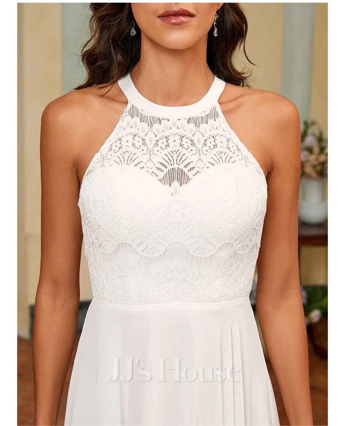 JJ's House White Lace Halter Dress - photo 2