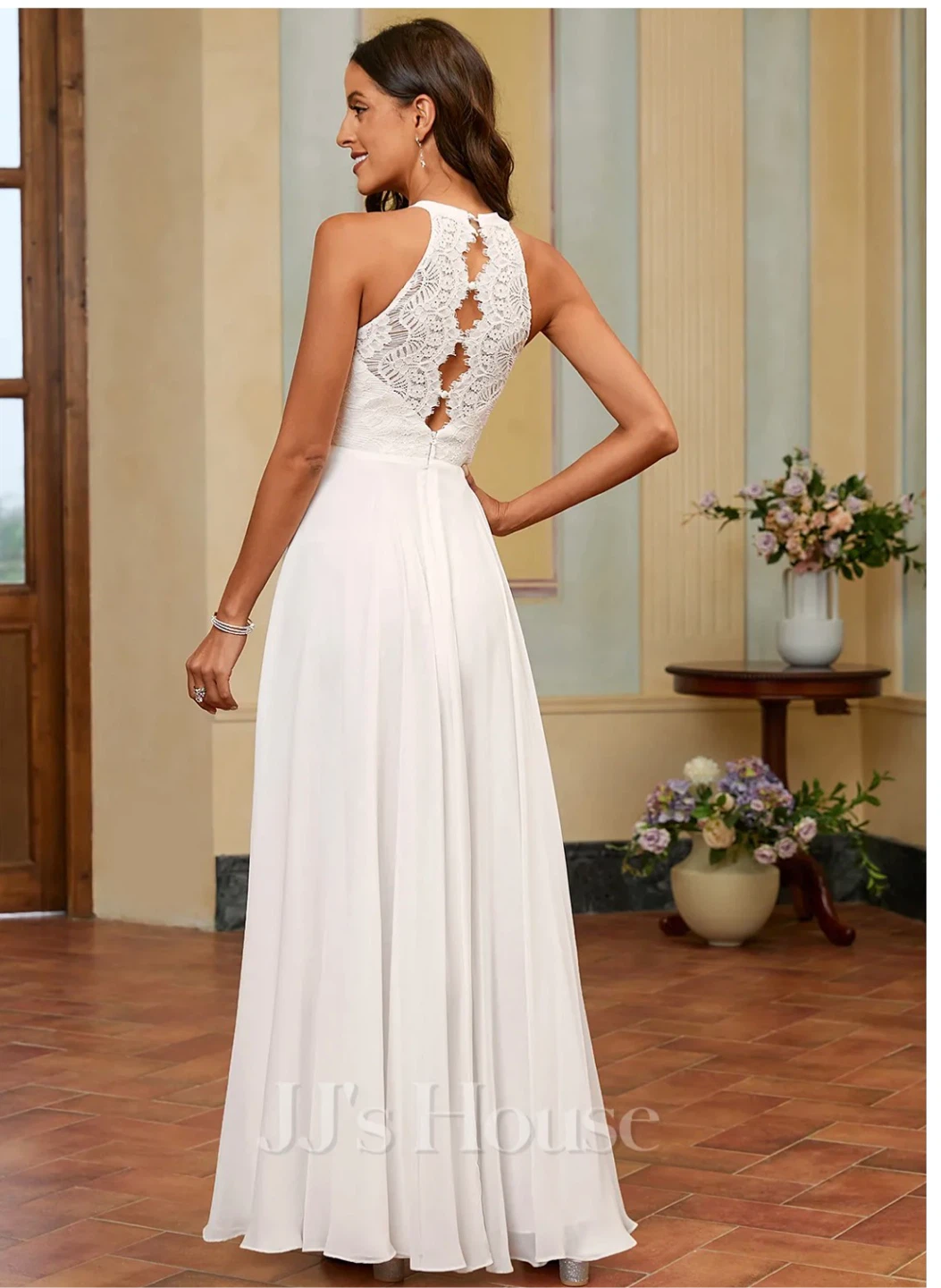 JJ's House White Lace Halter Dress - photo 3