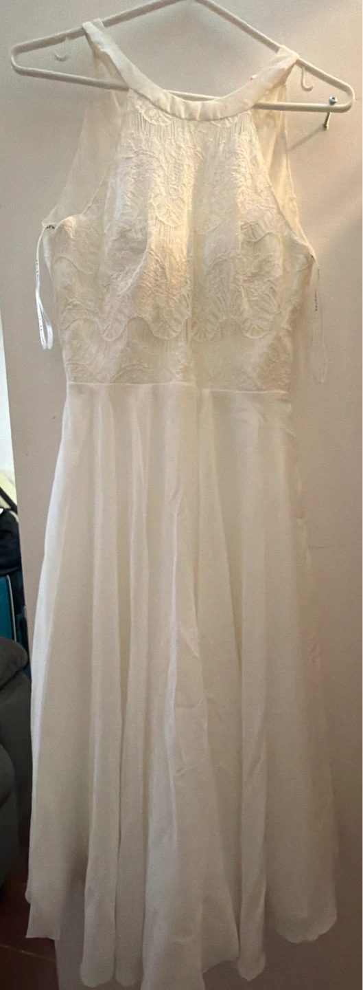 JJ's House White Lace Halter Dress - photo 4