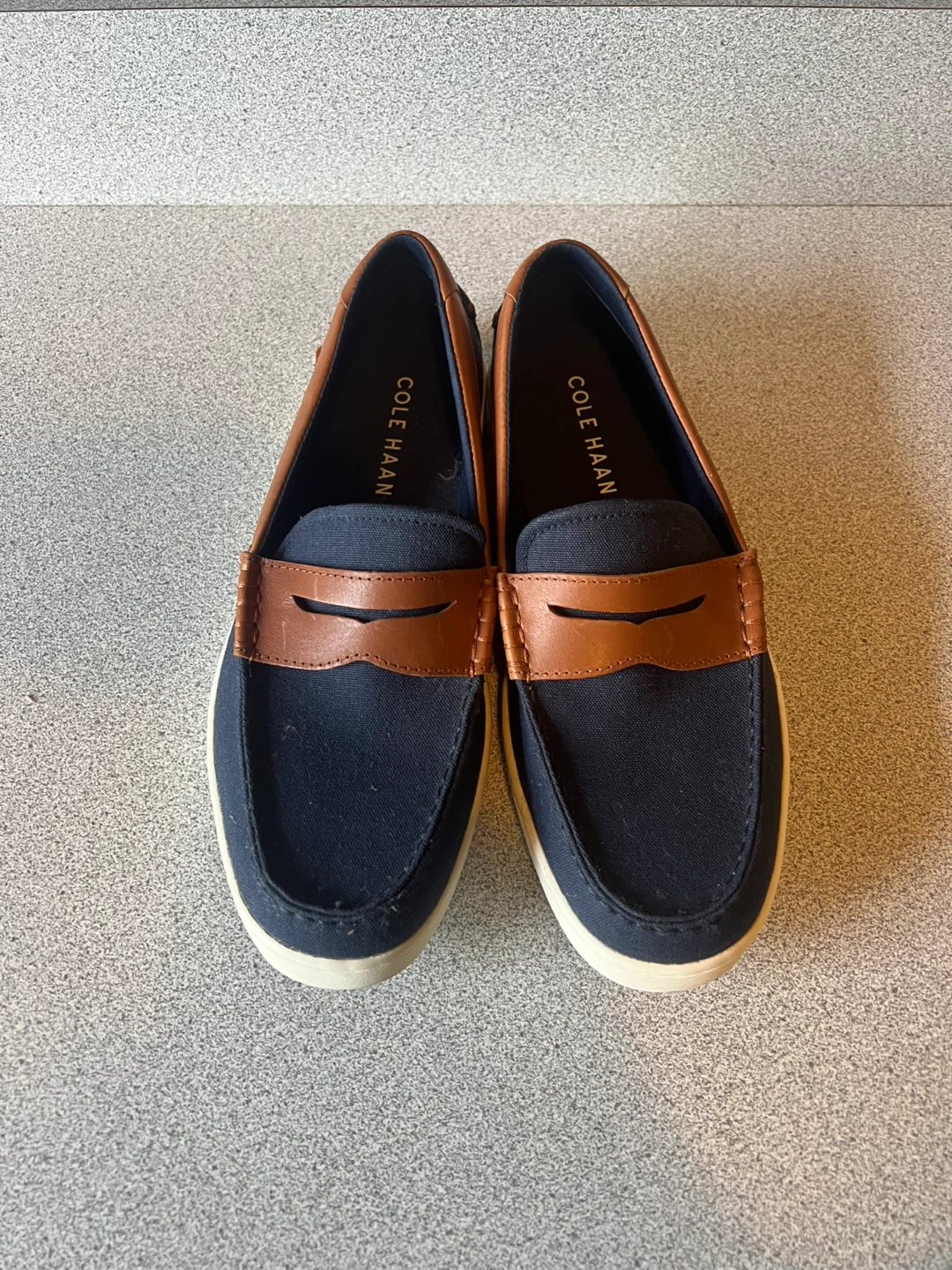 Cole Haan Navy Blue & Tan Loafers - photo 2