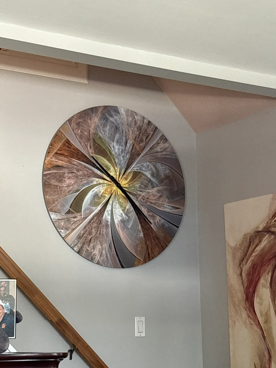 38" around silent non ticking MDF WALL CLOCK