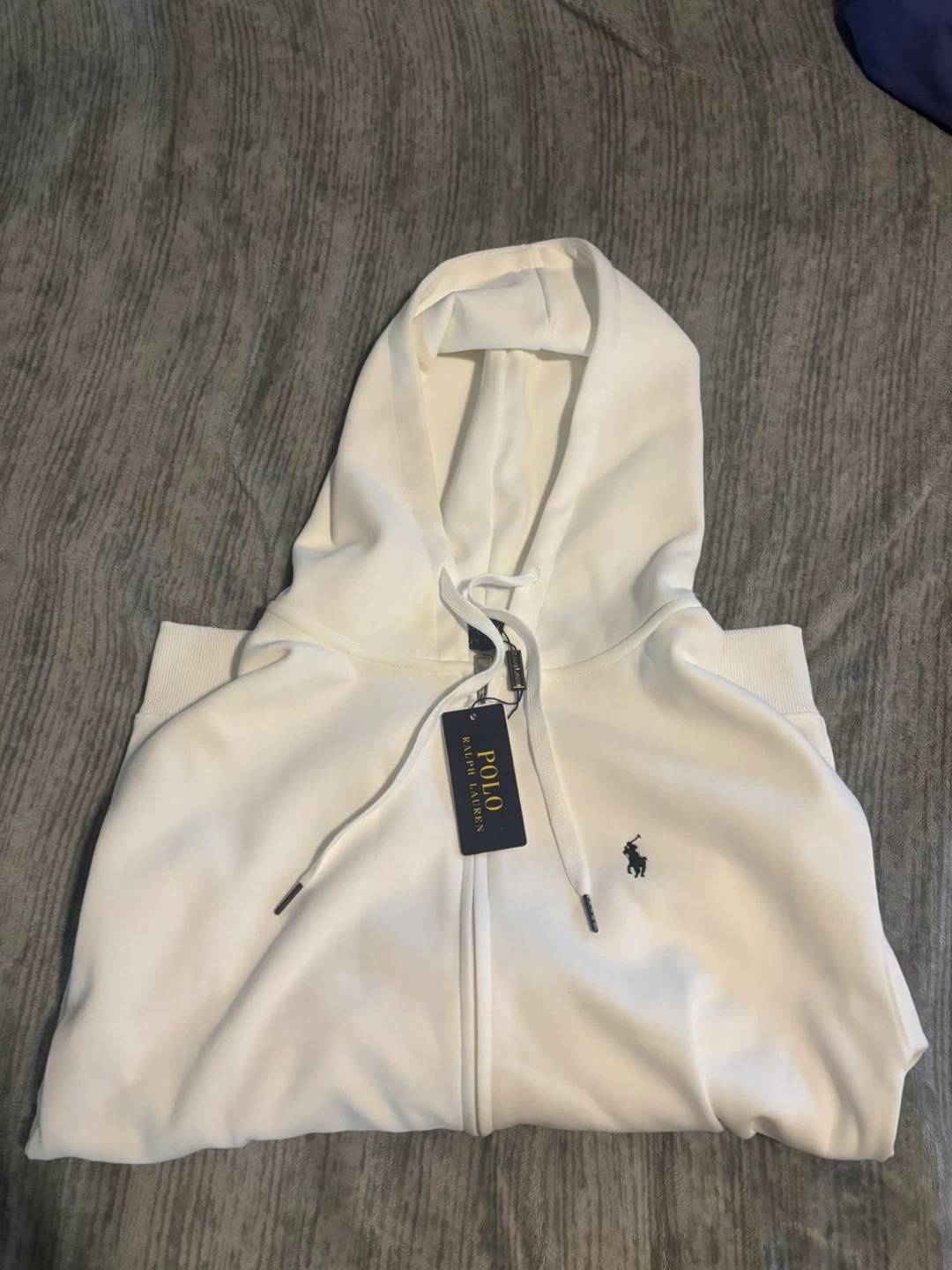 White Polo Ralph Lauren Zip-Up Hoodie - photo 4