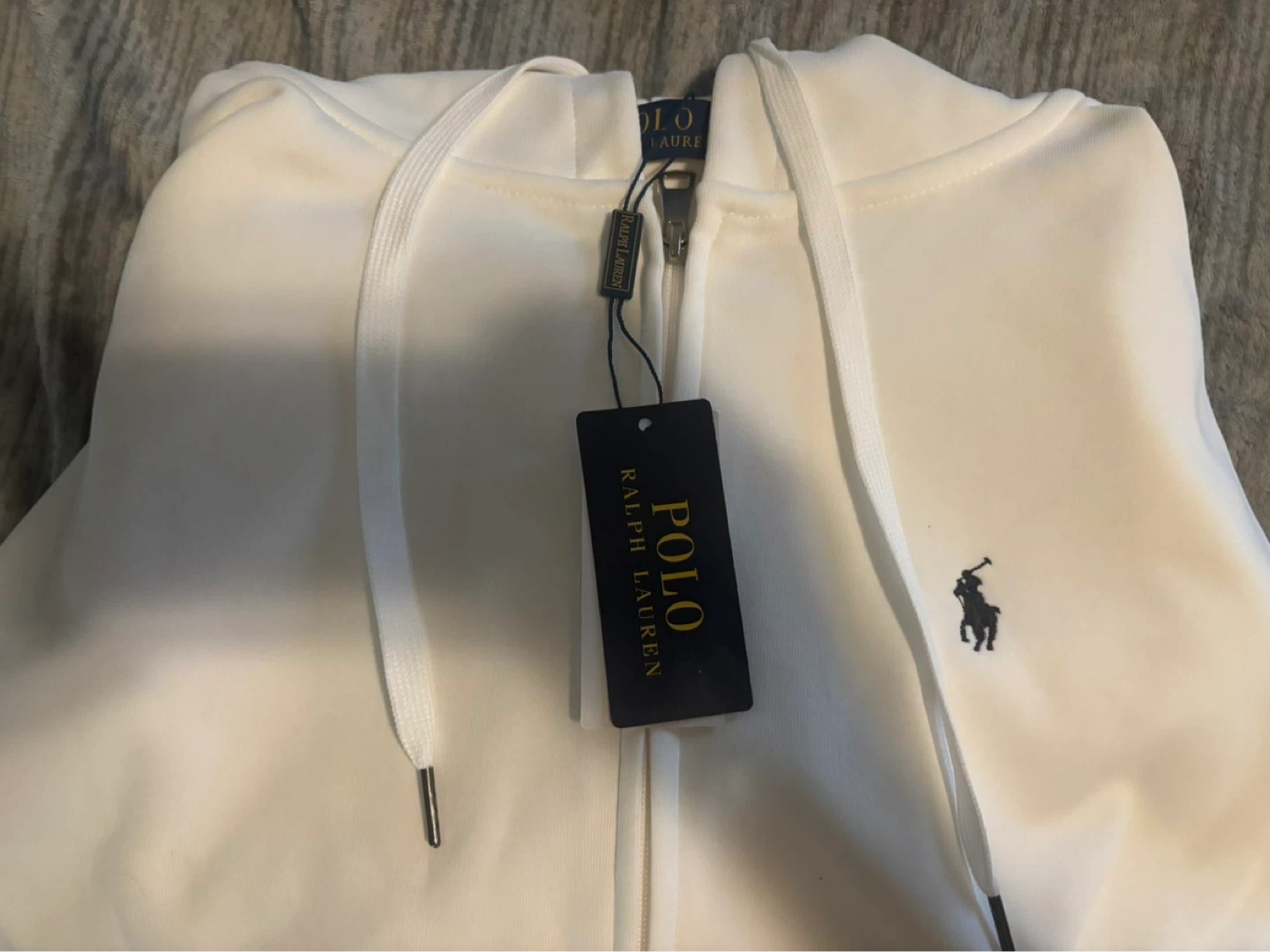 White Polo Ralph Lauren Zip-Up Hoodie - photo 5