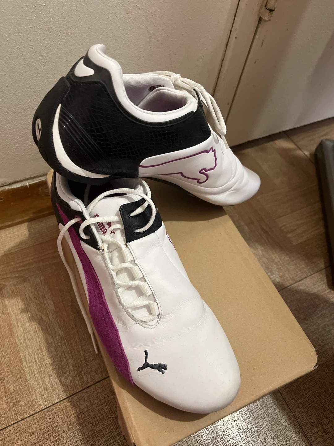 Puma White & Purple Future Cat Shoes - photo 3