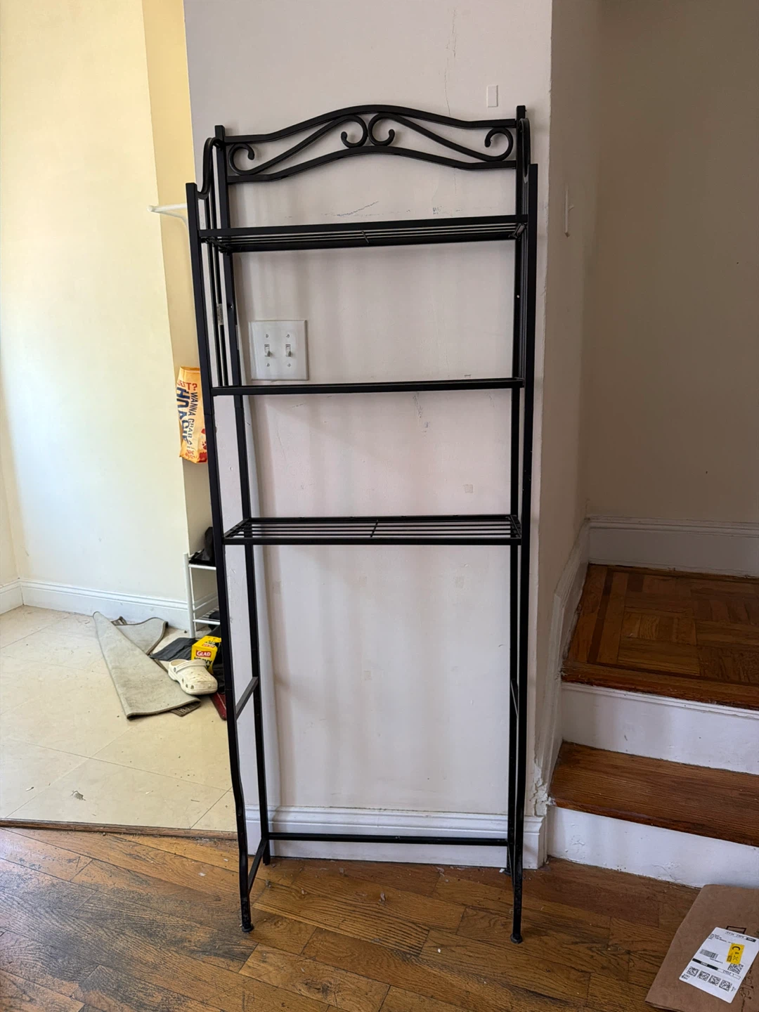 Black Metal Baker's Rack Shelf Unit