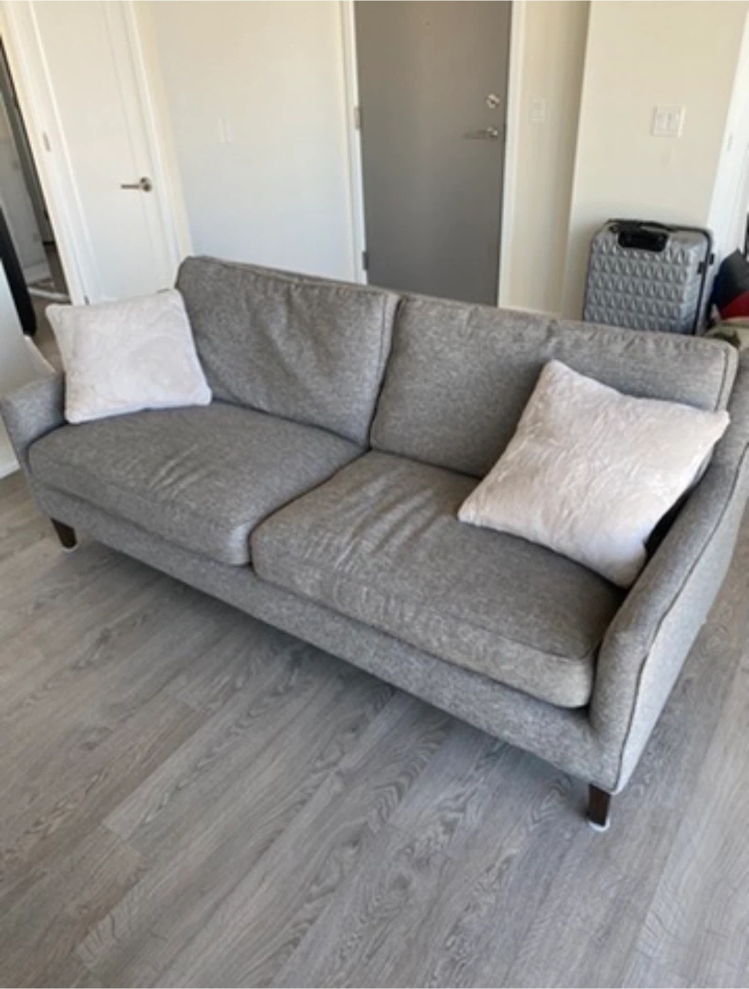 Urban Barn Grey Fabric Couch